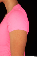  Zahara dressed pink t shirt sports upper body 0003.jpg